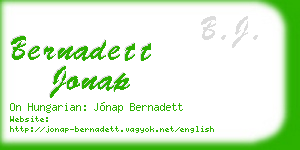 bernadett jonap business card