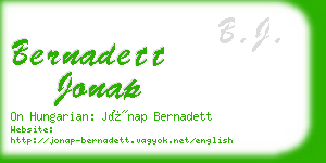 bernadett jonap business card